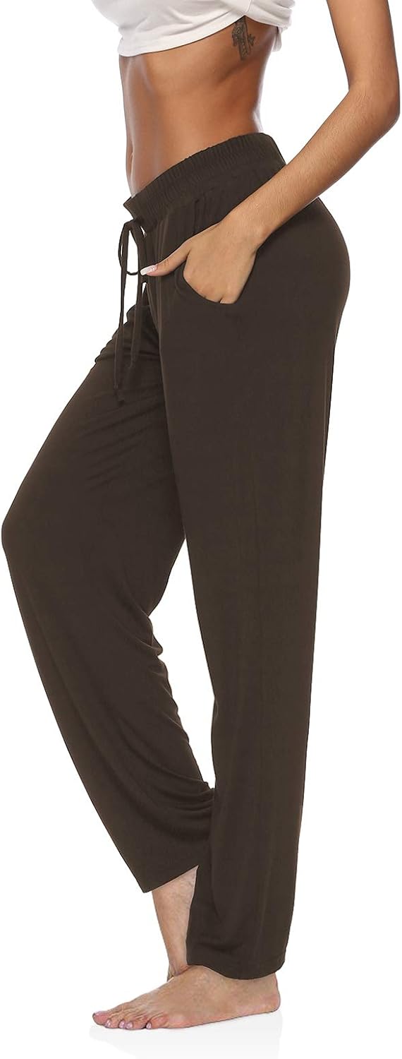 Women Drawstring Wide Leg Yoga Pants
