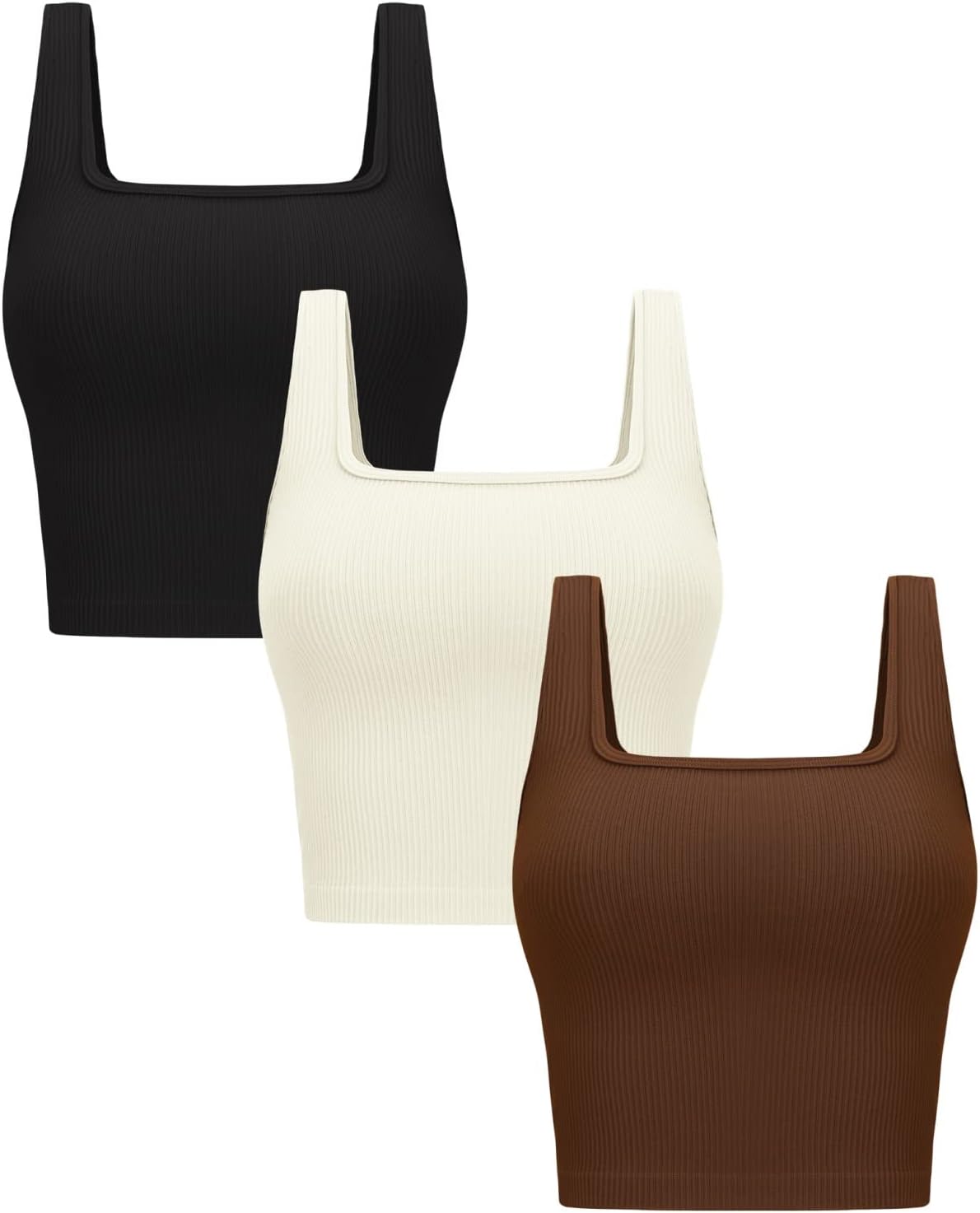 Ribbed Seamless Cropped Yoga Tank Top