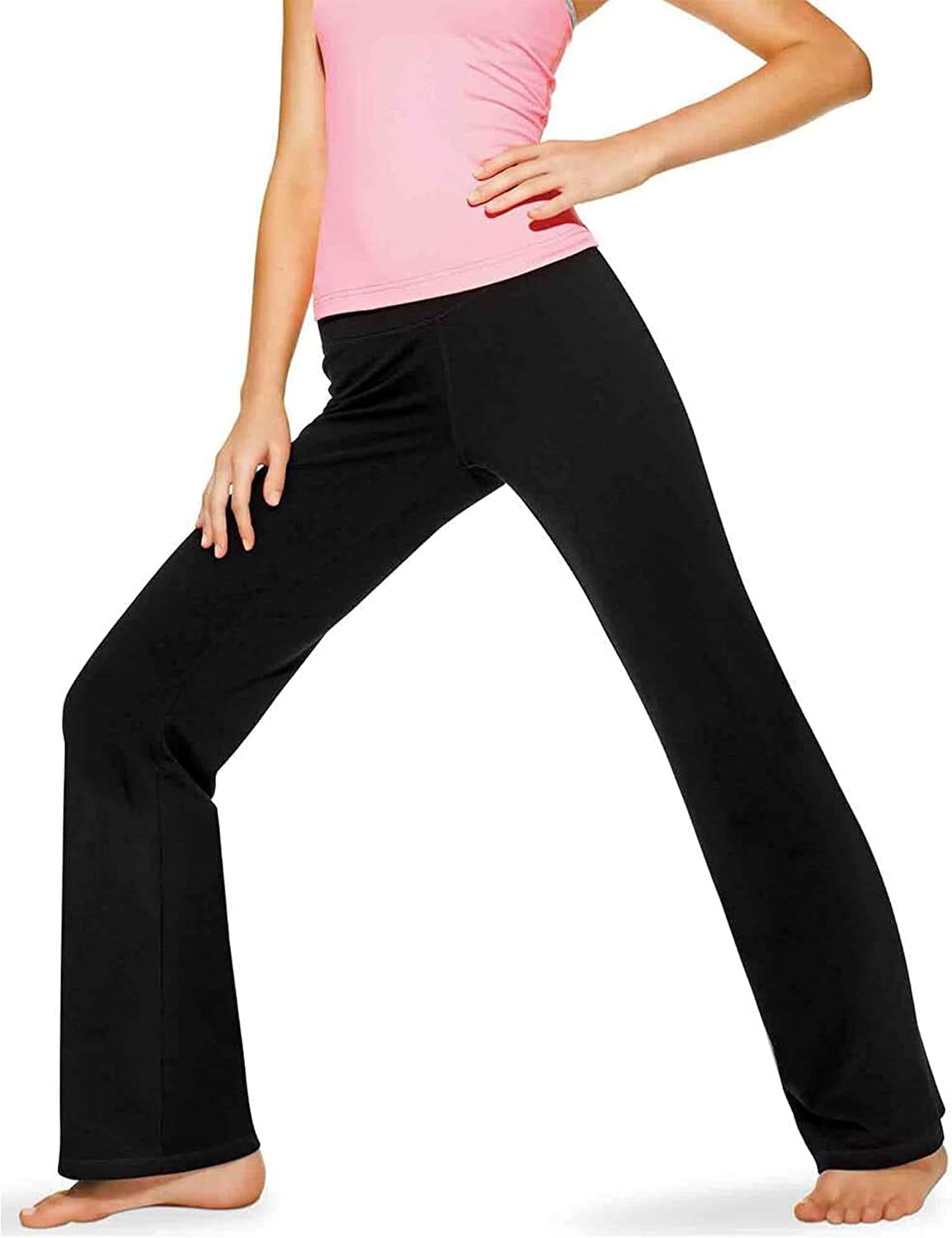 Women Black Flare Yoga Pants
