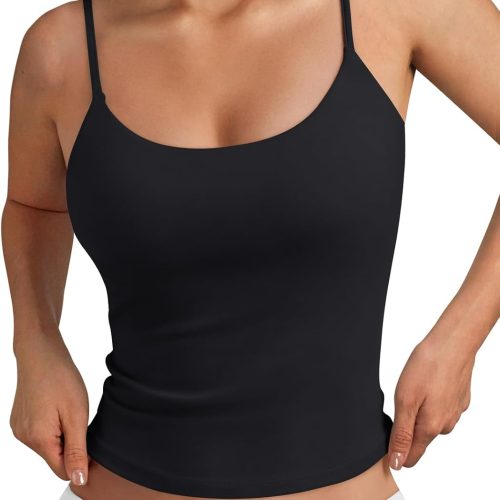 Double Lined Scoop Neck Yoga Tank Top