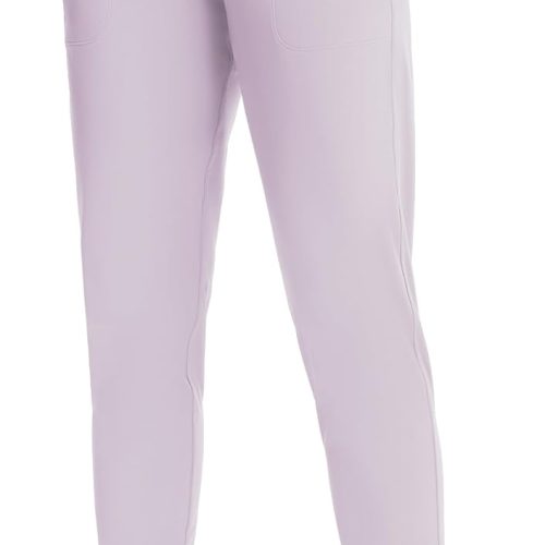 Women Lightweight Cuffed Yoga Pants – Light Pink