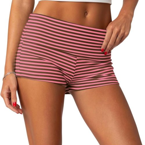 Women Fold Over Waist Yoga Shorts