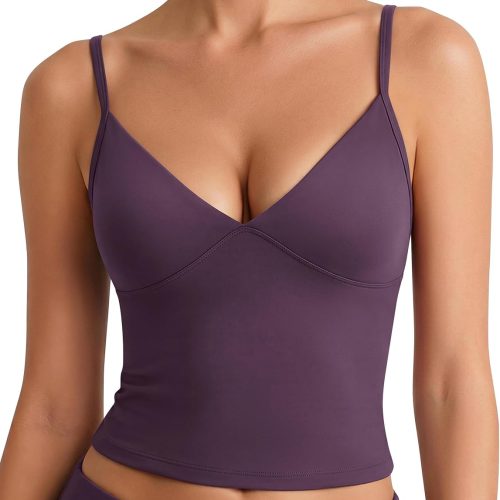 Seamless Yoga Tank Top with Racerback and High Neck