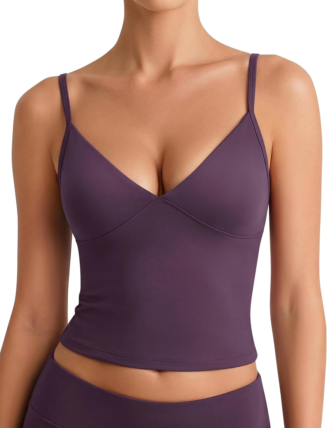 Seamless Yoga Tank Top with Racerback and High Neck