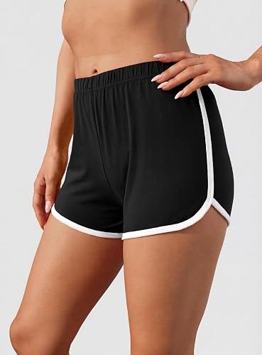 2 Pack Women Cotton Feel Yoga Shorts