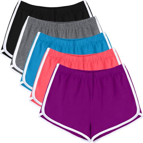 5 Pack Women Soft Yoga Shorts