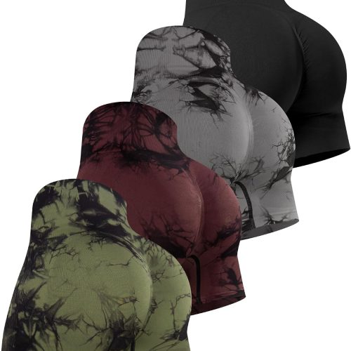 Women High Waisted Butt Lifting Yoga Shorts Set – Camo