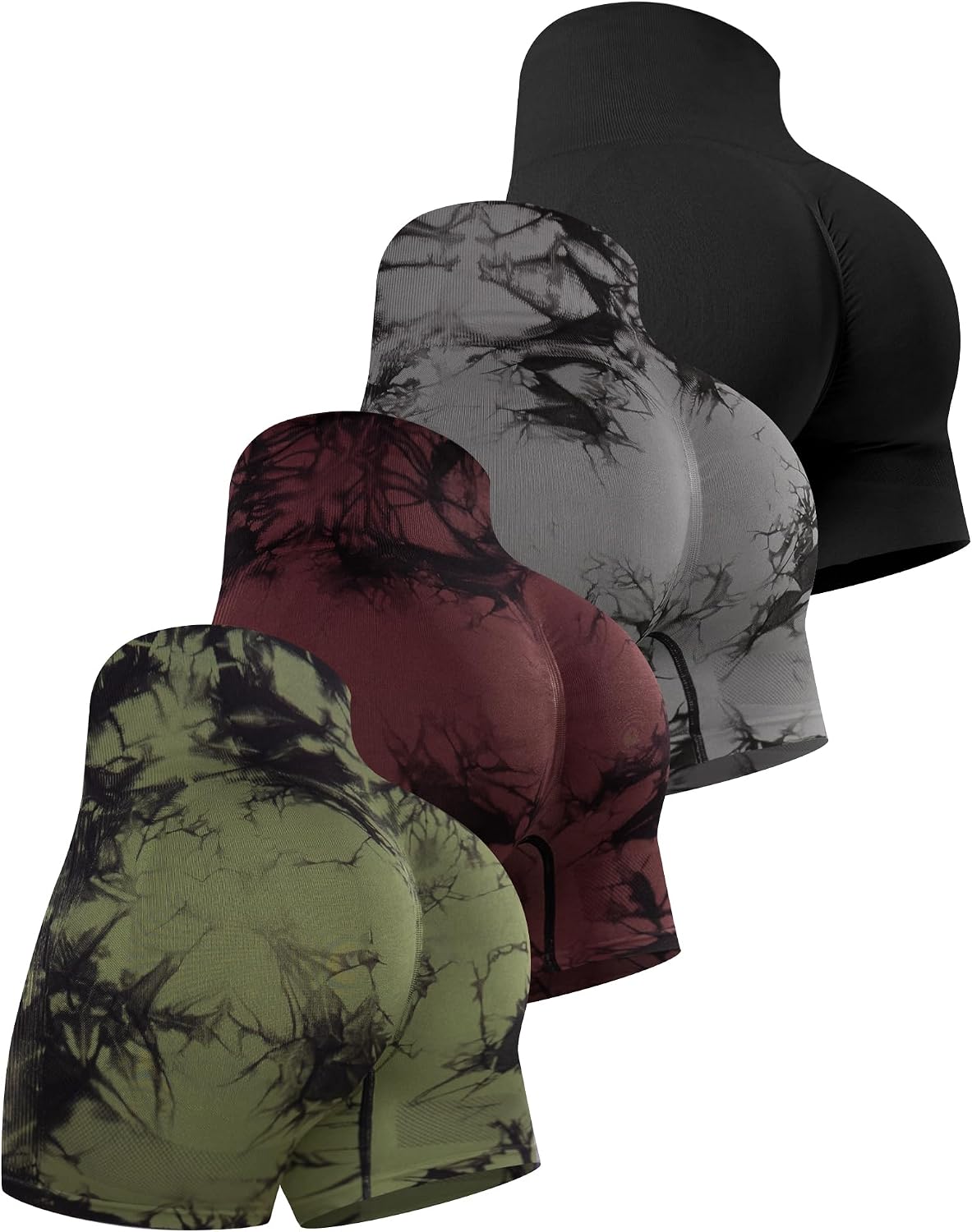 Women High Waisted Butt Lifting Yoga Shorts Set – Camo
