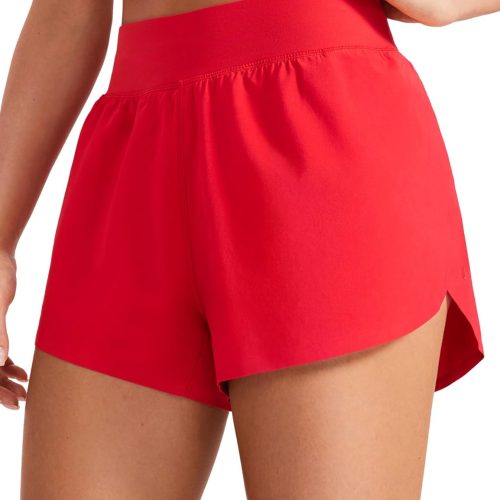 Women High Waisted Slit Hem Yoga Running Shorts