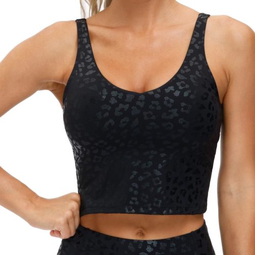 U Back Yoga Crop Tank Top with Removable Pad