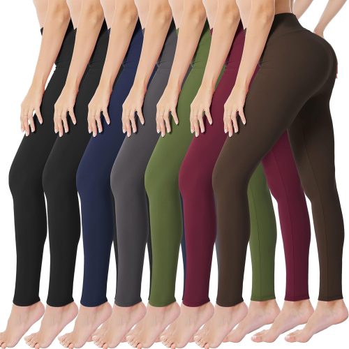 Women High Waisted Soft Yoga Leggings – Multi Color